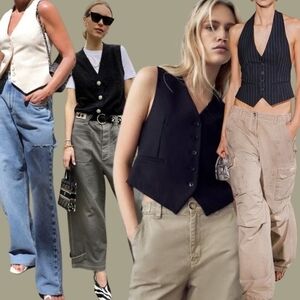 Karen Scott velvet embroidered vest